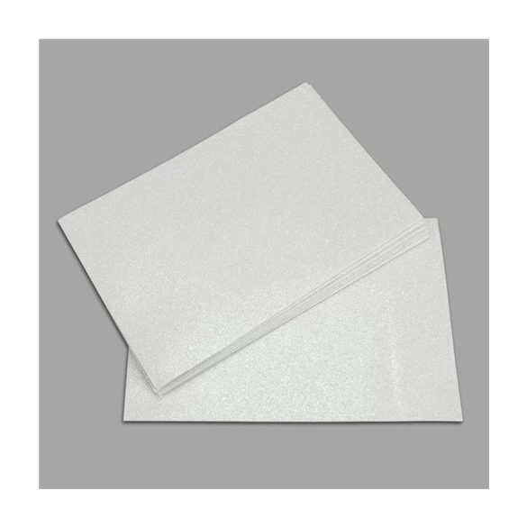 Dekorgumi glitteres 2mm A4 - Fehér S/10