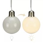 Világítós nyitott díszíthető gömb 8cm