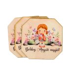   Nyomtatott fa tábla 6x6 cm - Boldog anyák napját tábla 3db