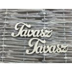   Fa felirat "Tavasz" felirat 9,5x3,5 cm - Fehér S/2