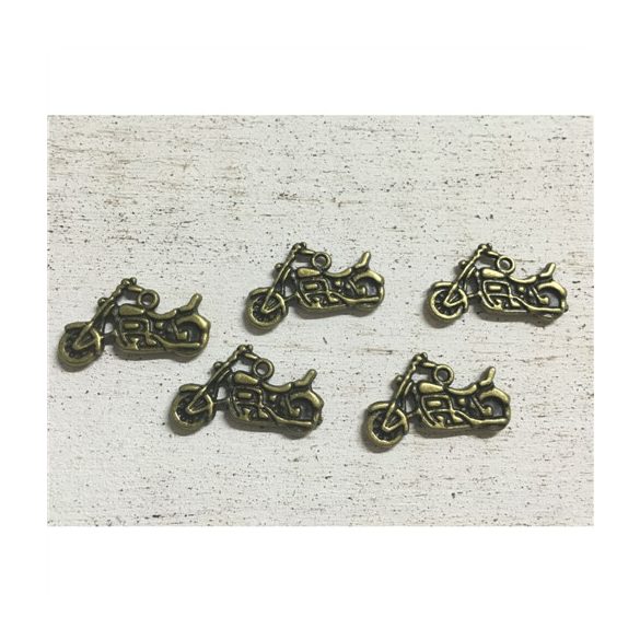 Fém motor 2,5x1,7 cm - Bronz 5db/csomag