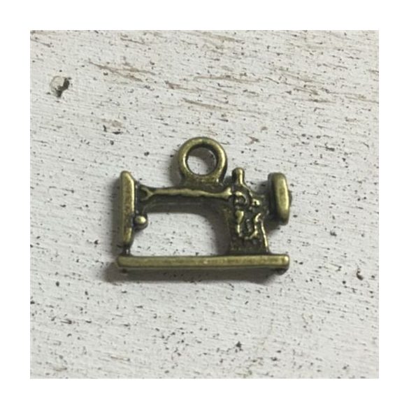 Fém varrógép 1,8x1,4 cm- Bronz 5db/csom.