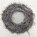 Rőzsekoszorú 30cm - Sötétszürke