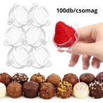   Bonbon tartó félgömb pálcázható opálos 4cm (100db/csomag)