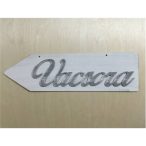 Fa "Vacsora" nyíl betűkkel fehér 50x14cm balra