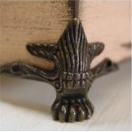 Fém dobozláb inka + csavarok 4db/csomag 43x41 mm - Bronz