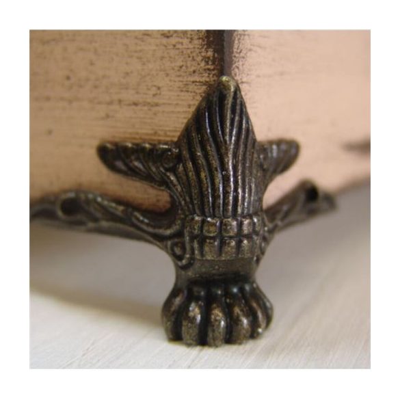 Fém dobozláb inka + csavarok 4db/csomag 43x41 mm - Bronz