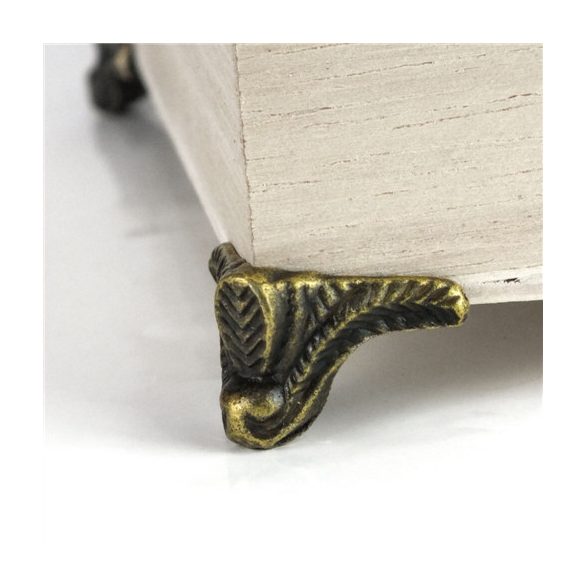 Fém dobozláb + csavarok 2,3x2,3x1,7cm 4db/csomag