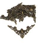 Fém sarokdísz 4,1x4,1 cm - 8 db/csomag