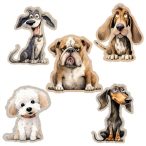 Nyomtatott dekorkarton 5-7 cm - Kutya csomag 5db/csom.