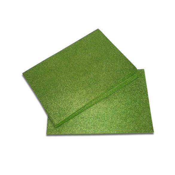 Dekorgumi glitteres 2mm A4 - Oliva S/10