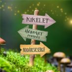 Nyomtatott dekorkarton 6x10cm - Tavaszi útjelző tábla 2db