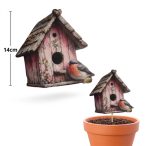 Nyomtatott dekorkarton - Madáretető fehér 14x13,7cm