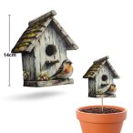 Nyomtatott dekorkarton - Madáretető fehér 12,5x14cm