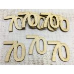Natúr fa - Évfordulós számok 5 cm - 70-es (10db/csom.)