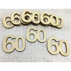Natúr fa - Évfordulós számok 5 cm - 60-as (10db/csom.)
