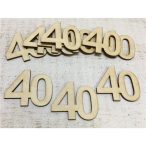 Natúr fa - Évfordulós számok 5 cm - 40-es (10db/csom.)