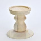   Gyertyatartó fa "Goya" 21cm - Natúr (tető: 10cm, Talp: 12,5cm)