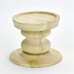   Gyertyatartó fa "Rembrandt" 11cm - Natúr (tető: 12cm, Talp: 14cm)