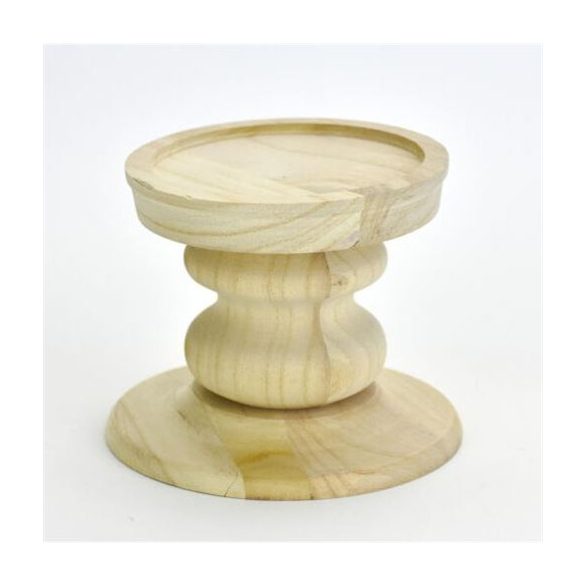 Gyertyatartó fa "Rembrandt" 11cm - Natúr (tető: 12cm, Talp: 14cm)
