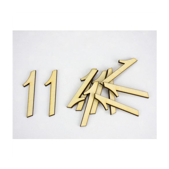 Natúr fa - Írott szám 5cm - 1-es (10db/csom.)