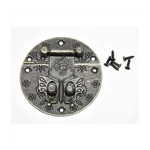 Fém csat kerek + csavarok 5db/csomag