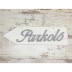 Fa - "Parkoló" nyíl bal 50cm fehér