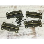 Zsanér íves hosszú 5cm + csavar - Bronz 4db/csomag