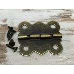 Zsanér íves nagy 3cm + csavar - Bronz 10db/csomag