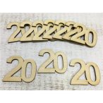 Natúr fa - Évfordulós számok 5 cm - 20-as (10db/csom.)