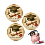 Nyomtatott dekorkarton 5cm - Gratulálunk (3db/csom.)