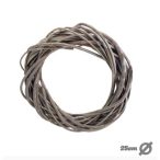 Vessző koszorú 25cm - Szürke