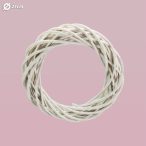 Vessző koszorú 25cm - Fehér