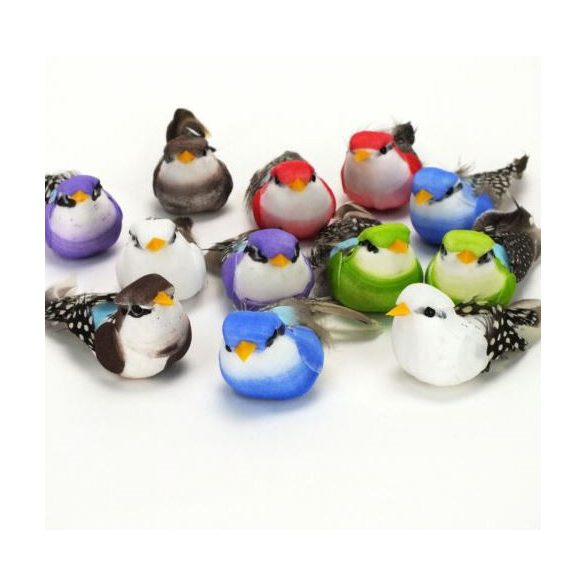 Színes madár csipeszes 10x3,5 cm /DB