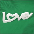 Fa felirat "Love" 12x30 cm - Fehér