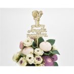   Fa tábla "Anyák napjára" felirattal beszúrós kisfiú 9x26,5cm