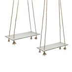   Dekor hinta 2db/szett 15x37cm/18x45cm + 1db 10m kötél - Natúr