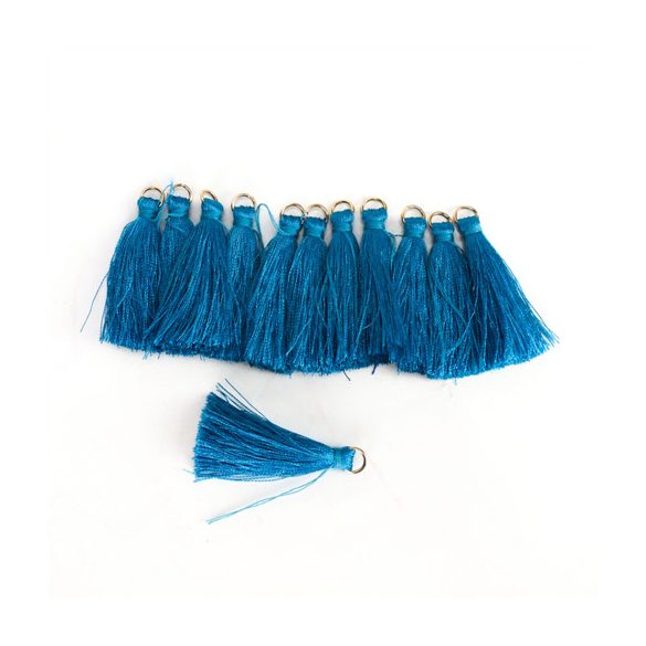 Textil bojt 4cm - Azurkék 12db/csom.