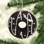 Mézeskalács dísz akasztható 9cm - Csokis fánk