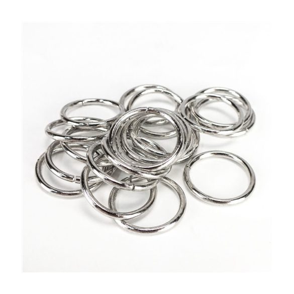 Fémkarika 2 cm 20db/csomag - Ezüst