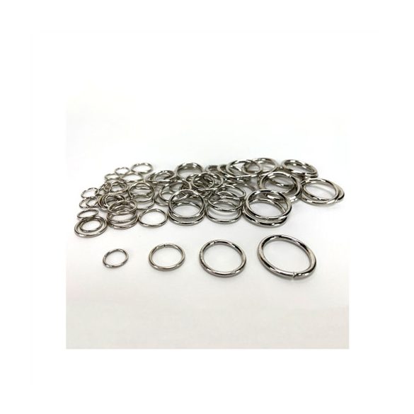 Fémkarika 1 cm 20db/csomag - Ezüst