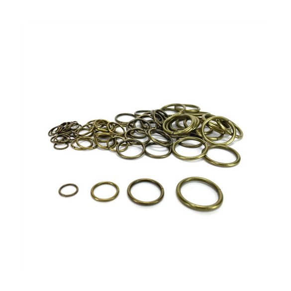 Fémkarika 1 cm 20db/csomag - Bronz