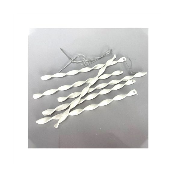 Karácsonyfadísz akasztós jégcsap kicsi - 6db/cs