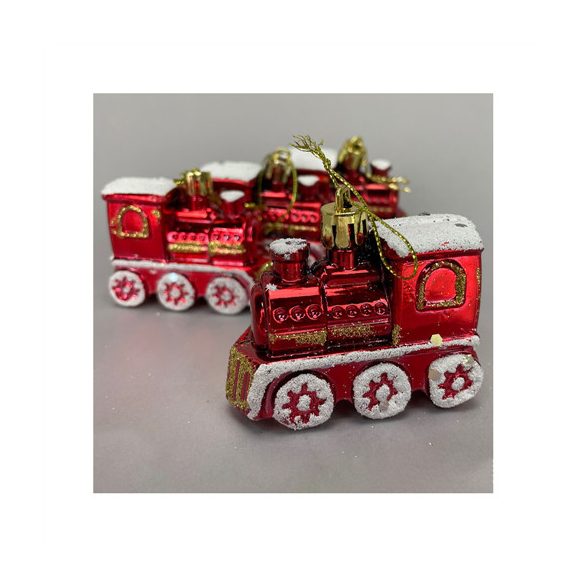 Karácsonyfadísz vonat - Piros S/4