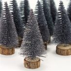 Fenyőfa mini 10 cm fa talpon - Antracit S/12