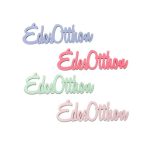   Fa felirat "Édes Otthon" 4,5x15 cm - Vegyes színek 4db/csom.