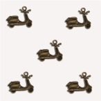 Fém medál robogó 3,2x2,5 cm - 5db/csomag