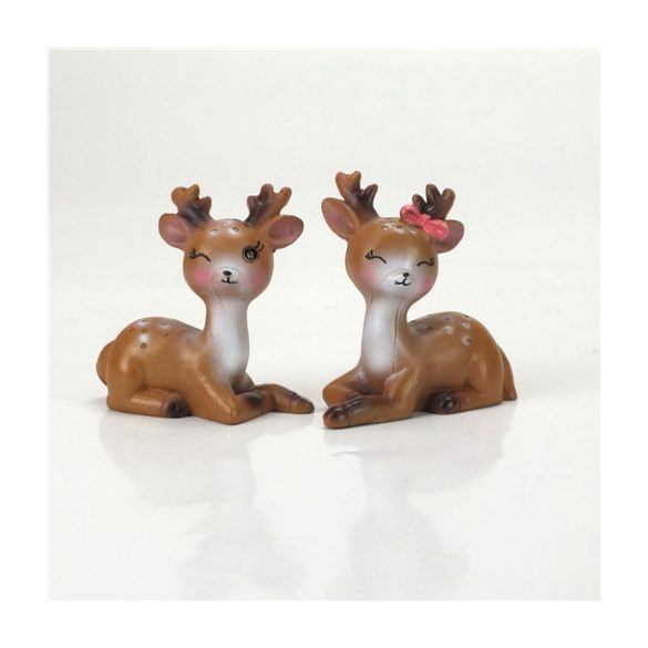 Szendei őzike pár 5,5x7 cm - 2db/szett