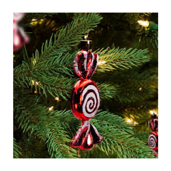 Szaloncukorka karácsonyfadísz 6db/dob