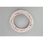 Vessző koszorú 30 cm - Pasztel rózsa